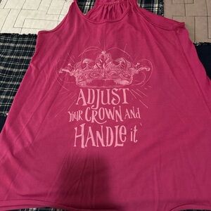 Pink Tank Top with Crown Graphic